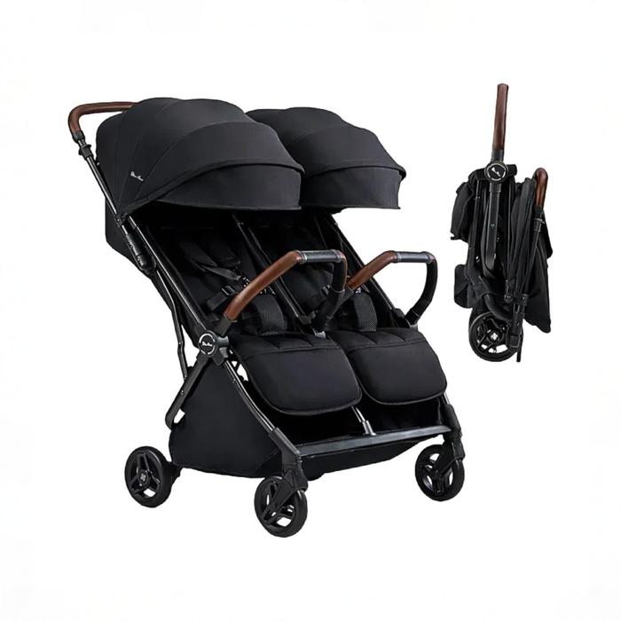 Shop Silver Cross Jet Double Travel Stroller, 2024, Black at GoodBuy Gear