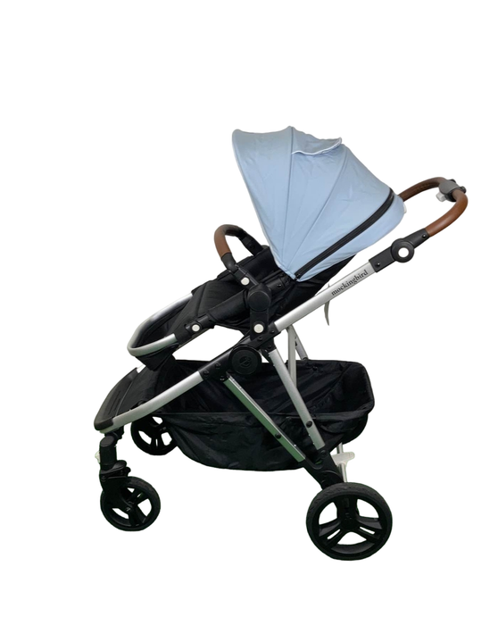 secondhand Mockingbird Single to Double Stroller, 2023, Silver with Penny Leather, Windowpane, Sky