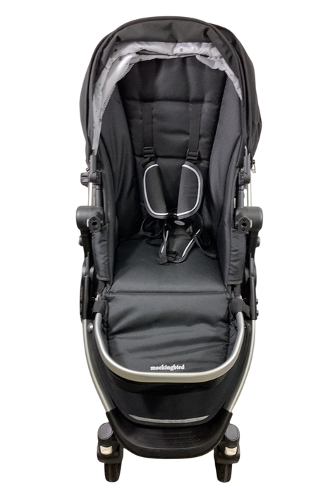 Shop Mockingbird Single to Double 2.0 Stroller, 2024, Silver With Penny Leather, Sky, Watercolor Drops at GoodBuy Gear