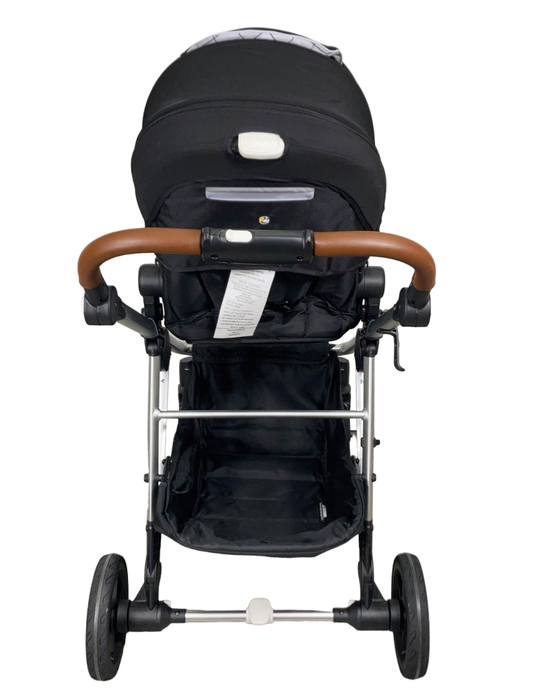 Mockingbird Single to Double Stroller, Black, Silver With Penny Leather, Windowpane, 2023