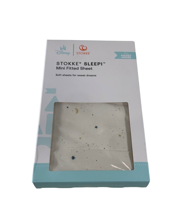 Shop Stokke Sleepi Mini Fitted Sheet, Mickey Celebration, V3 at GoodBuy Gear