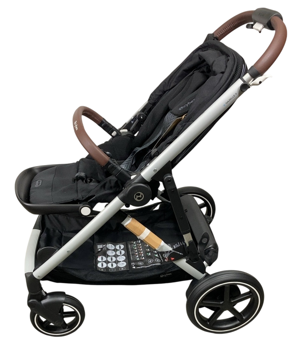 Shop Cybex e-Gazelle S Stroller, 2024, Moon Black, Silver at GoodBuy Gear