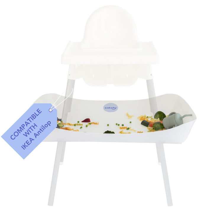 Catchy The Food Catcher For High Chairs, For IKEA Antilop High Chair, White