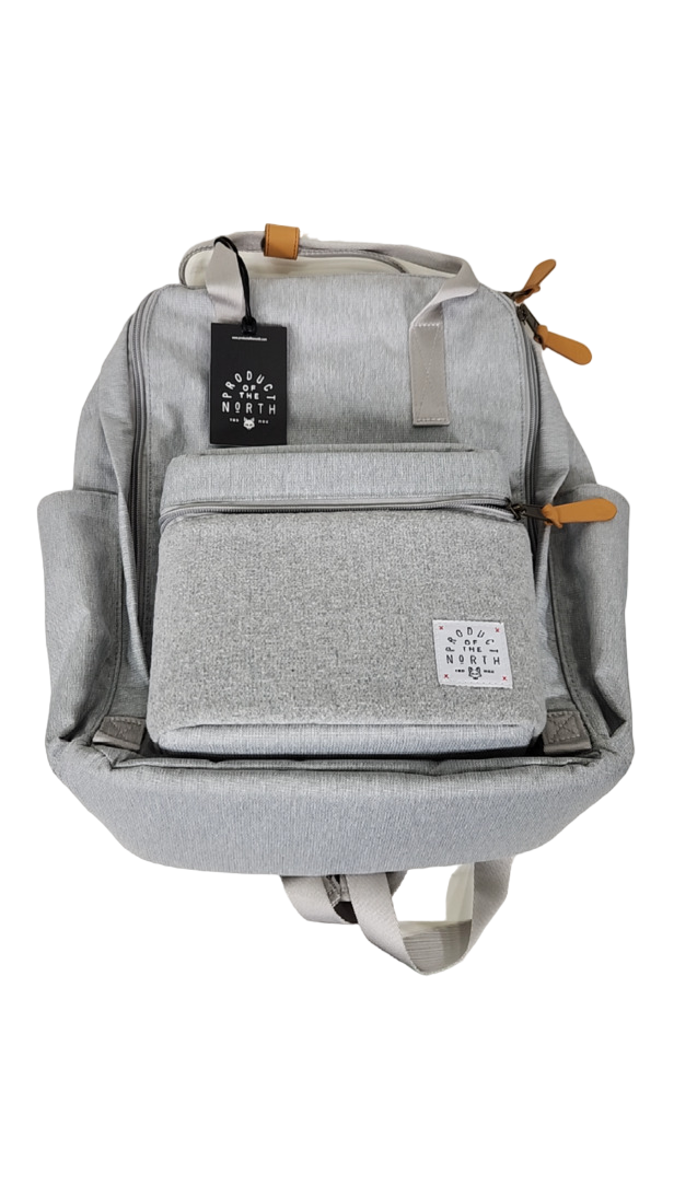 Product Of The North Elkin Diaper Backpack, Grey