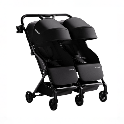 Shop Mompush Lithe Double Stroller, 2026, Black at GoodBuy Gear
