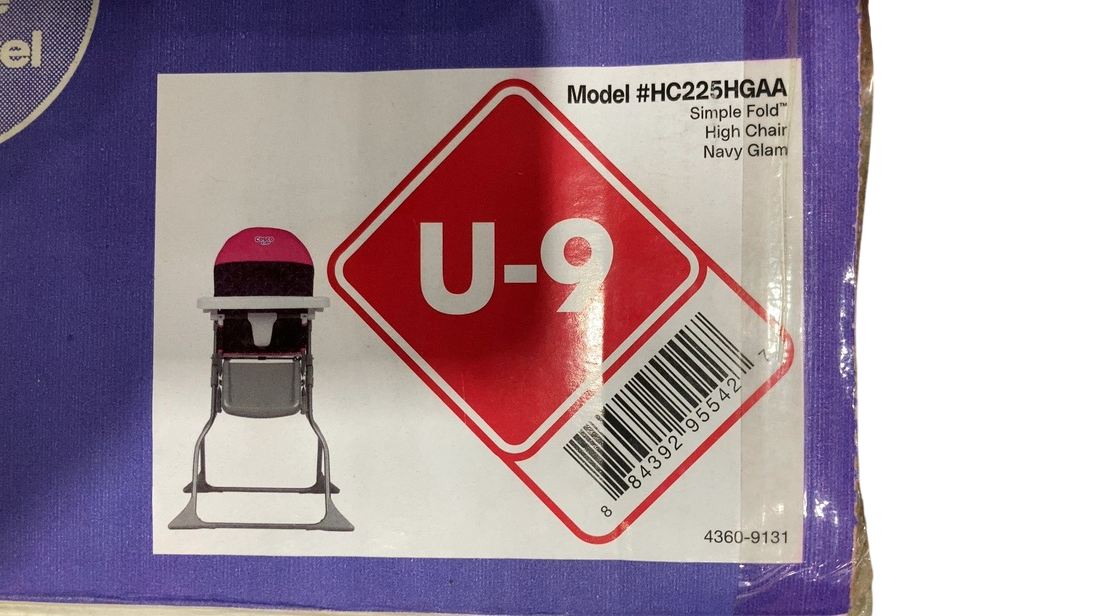 Shop Cosco Simple Fold Highchair, Navy Glam at GoodBuy Gear