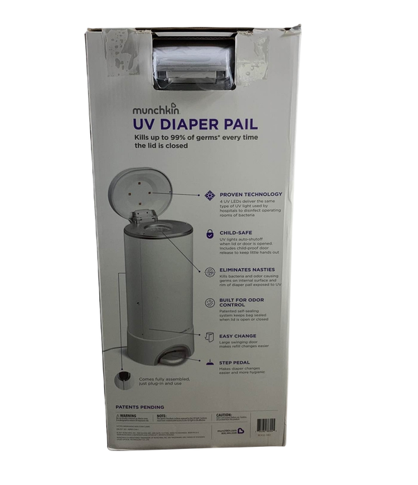 Shop Munchkin UV Diaper Pail, White at GoodBuy Gear