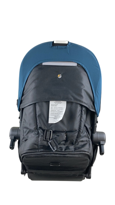 Shop Mockingbird 2nd Seat Kit with Extendable Canopy, Sea, Silver With Penny Leather, Windowpane at GoodBuy Gear