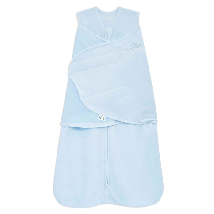 Shop Halo Micro-Fleece Swaddle, Baby Blue, Newborn at GoodBuy Gear