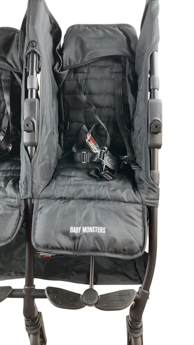 Shop Baby Monsters Kuki Twin Double Stroller, 2019, Black, S3 at GoodBuy Gear