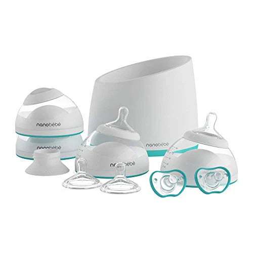 Nanobébé Breastmilk Bottle Starter Set, Teal