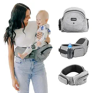 TushBaby Hip Baby Carrier, Grey