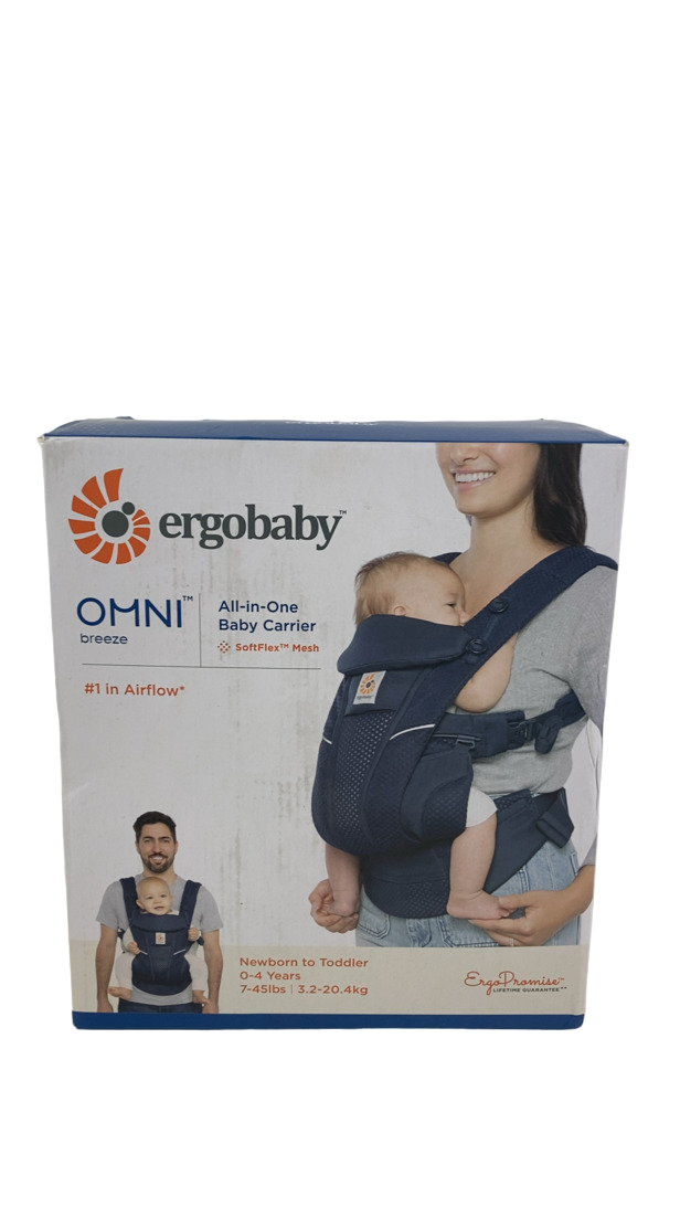 ergobaby breeze back carry Ergobaby Omni Breeze Baby Carrier, Midnight Blue