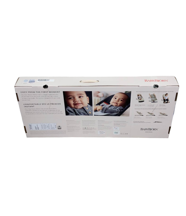 Shop BabyBjorn Bouncer Balance Soft, Light Gray Frame, Silver White Mesh at GoodBuy Gear