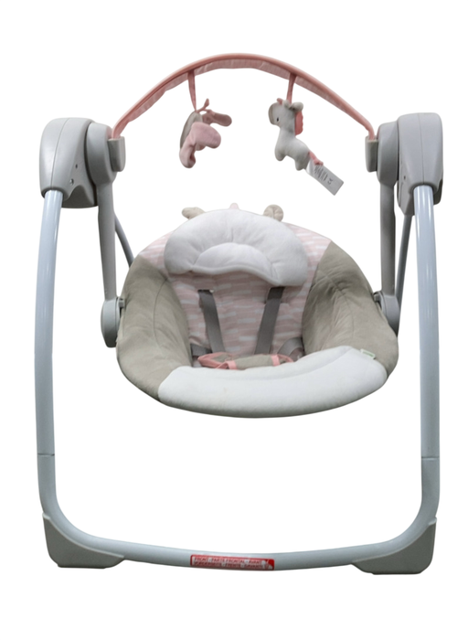 Shop Ingenuity Comfort 2 Go Compact Portable Baby Swing, Pink Flora the Unicorn at GoodBuy Gear