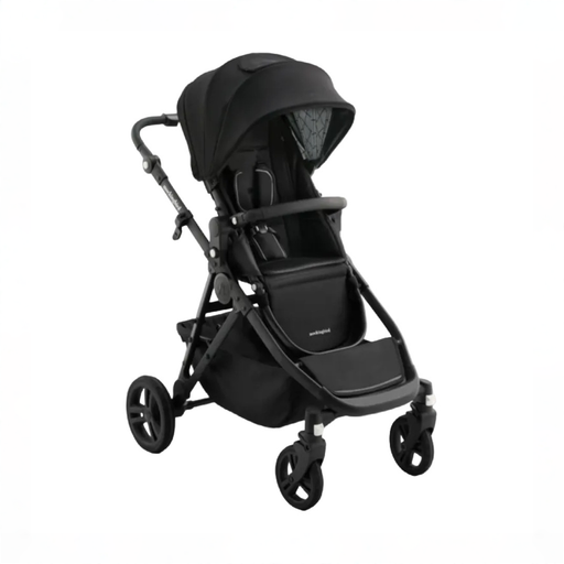 Shop Mockingbird Single to Double 3.0 Stroller, 2025, Black Windowpane, Charcoal with Black Leather at GoodBuy Gear