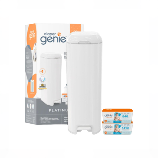 Shop Diaper Genie Platinum Pail Gift Set, Lily White at GoodBuy Gear