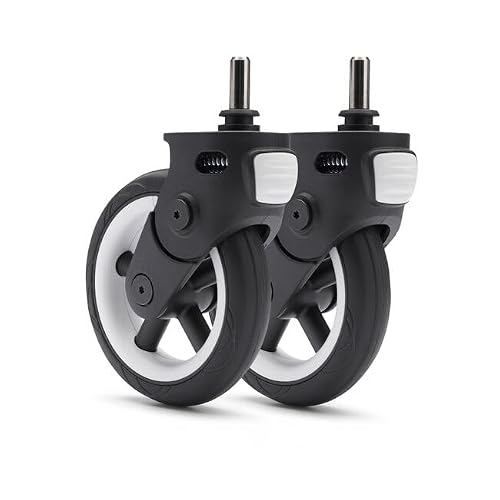Bugaboo Butterfly Swivel Wheels Set Replacement Front Wheels, Black