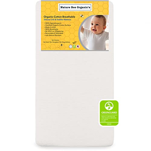 used Nature Bee Organics Deluxe Breathable Crib And Toddler Mattress