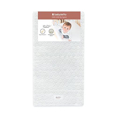 used Babyletto Pure Core Mini Crib Mattress With Hybrid Waterproof Cover