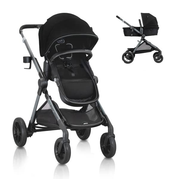 Evenflo Pivot Xpand Modular Travel System Stroller, 2024, Ayrshire Bla