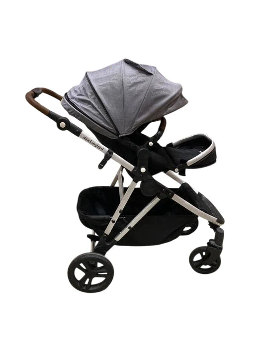Mockingbird Single to Double 2.0 Stroller, Heather grey, Silver With Penny Leather, 2025, Night Stars