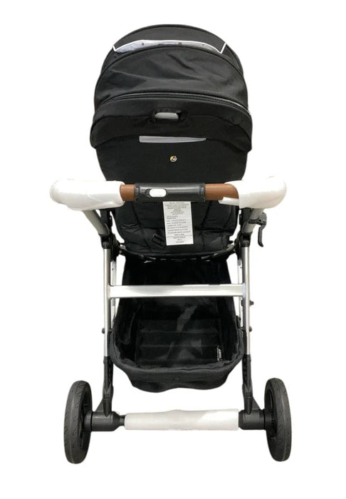 Mockingbird Single 2.0 Stroller, 2025, Black, Silver With Penny Leather, Watercolor Drops