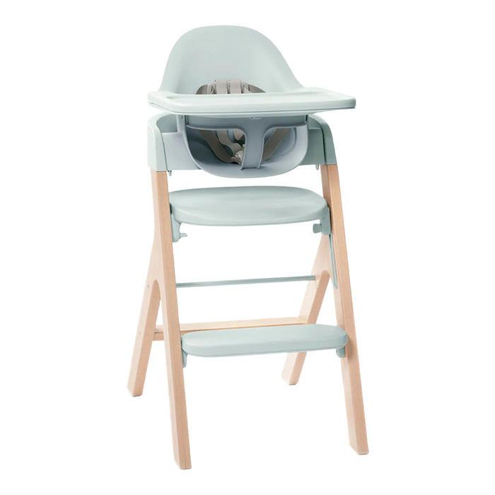 Mockingbird High Chair, Mint Green, Natural Beech