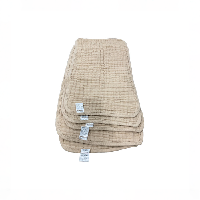 Shop DRAFT - Comfy Cubs Muslin Burp Cloths, 5 Pack, Sand at GoodBuy Gear