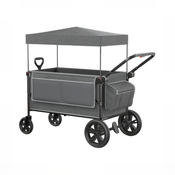 Shop Sacvon All-Terrain Stroller Wagon with Canopy, Dark Gray at GoodBuy Gear