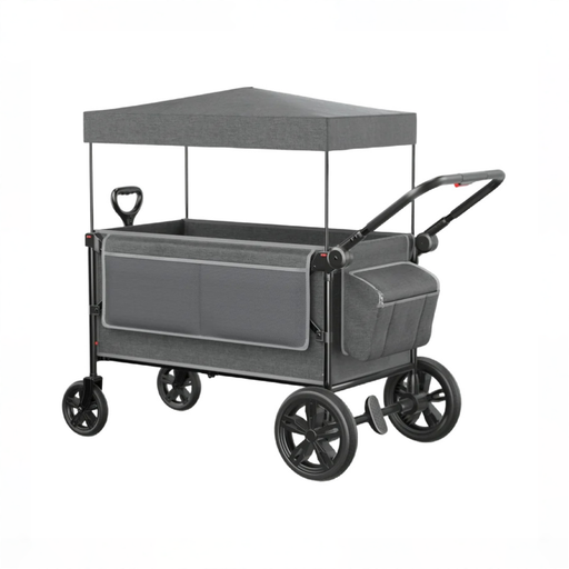 Shop Sacvon All-Terrain Stroller Wagon with Canopy, Dark Gray at GoodBuy Gear