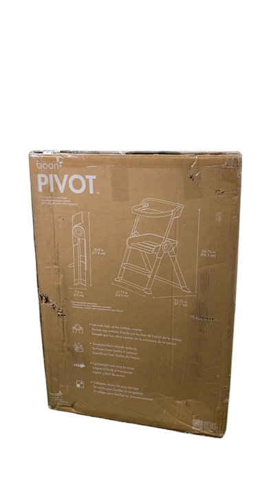 Shop Boon Pivot Toddler Tower, White at GoodBuy Gear