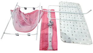 Shop LHUAI Baby Bassinet Bedside Crib With Storage Basket And Wheels, Pink at GoodBuy Gear