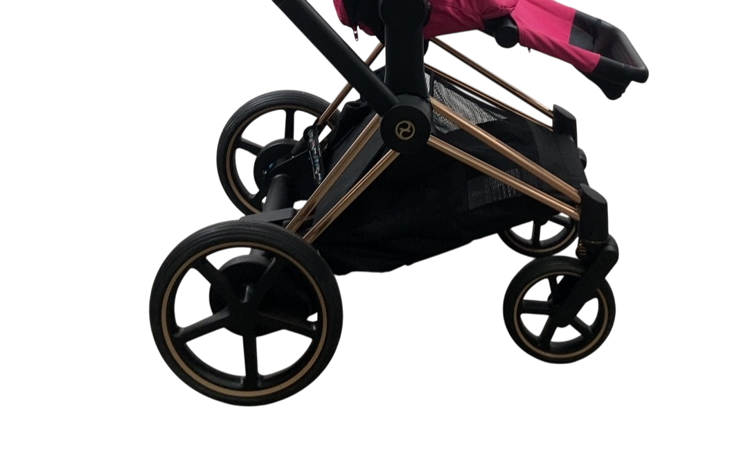 Shop Cybex E-PRIAM Electric Stroller, 2019, Fancy Pink, Rose Gold, with Battery at GoodBuy Gear