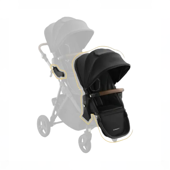 Shop Mockingbird 2nd Seat Kit 3.0, Charcoal with Penny Leather, Solid Black at GoodBuy Gear