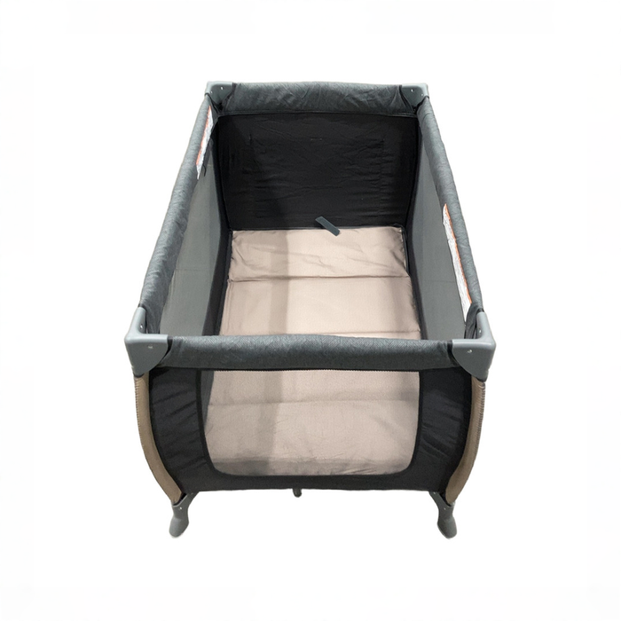Shop Monbebe Play Yard with Full-Size Rocking Bassinet, Castle Point at GoodBuy Gear