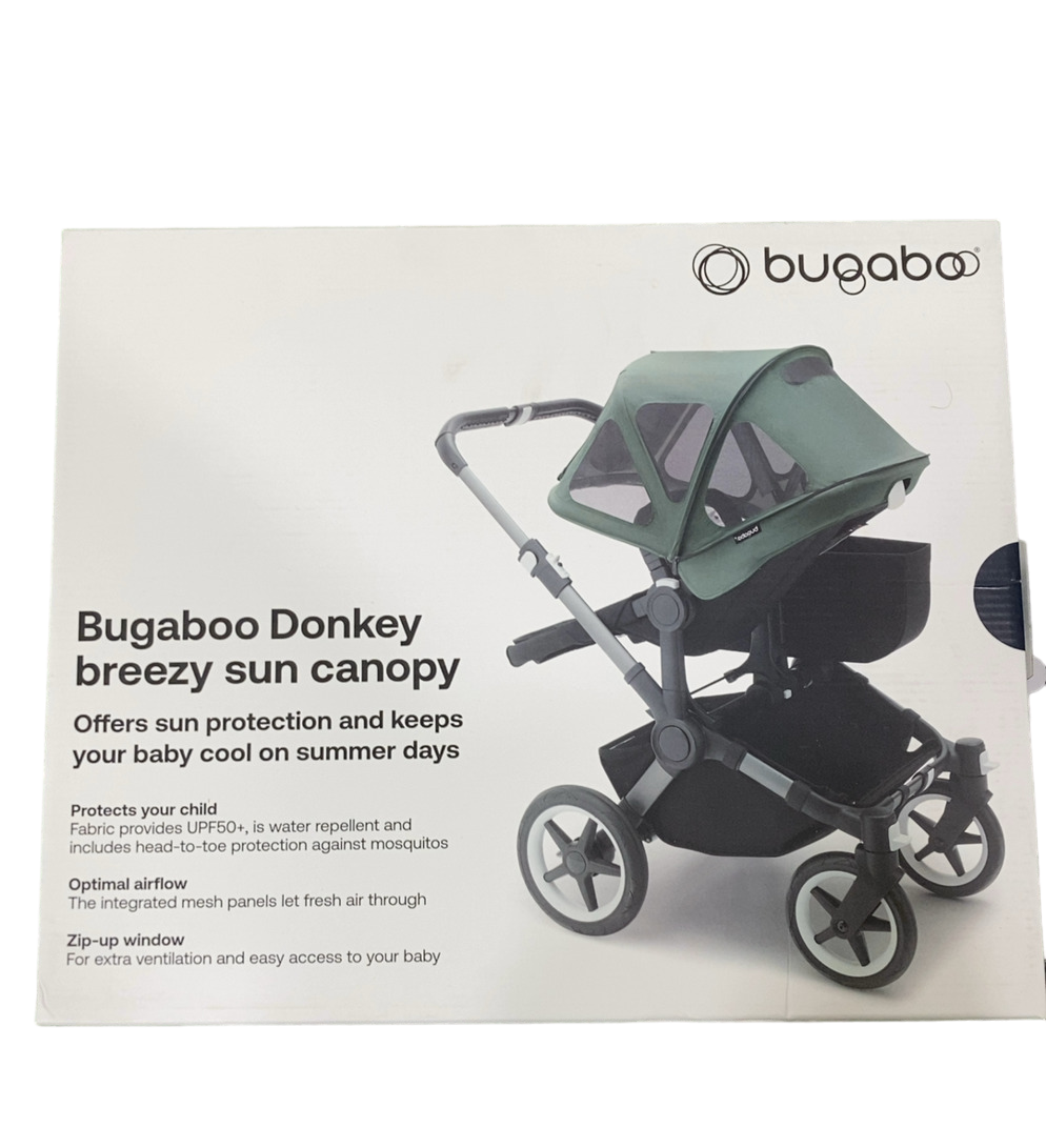 bugaboo donkey breezy sun canopy arctic grey Bugaboo Donkey Breezy Sun Canopy, Seaside Blue