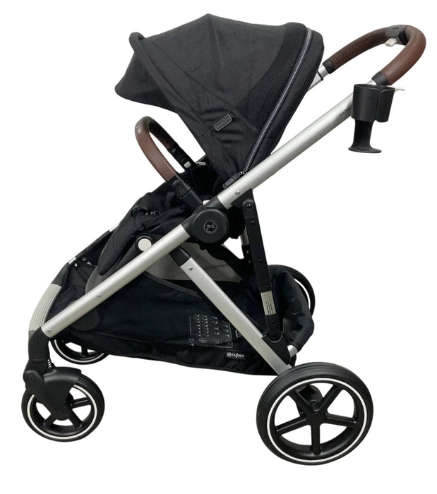 Cybex Gazelle S Modular Stroller, 2024, Moon Black, Silver Frame