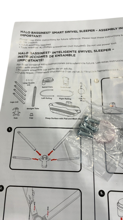Shop Halo BassiNest Connected Swivel Sleeper 3.0, White/Grey at GoodBuy Gear