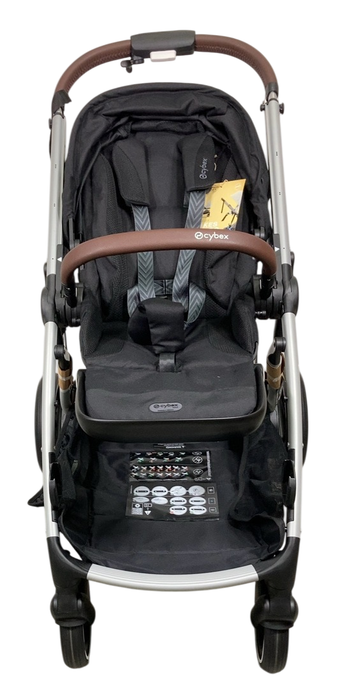 Shop Cybex e-Gazelle S Stroller, 2024, Moon Black, Silver at GoodBuy Gear