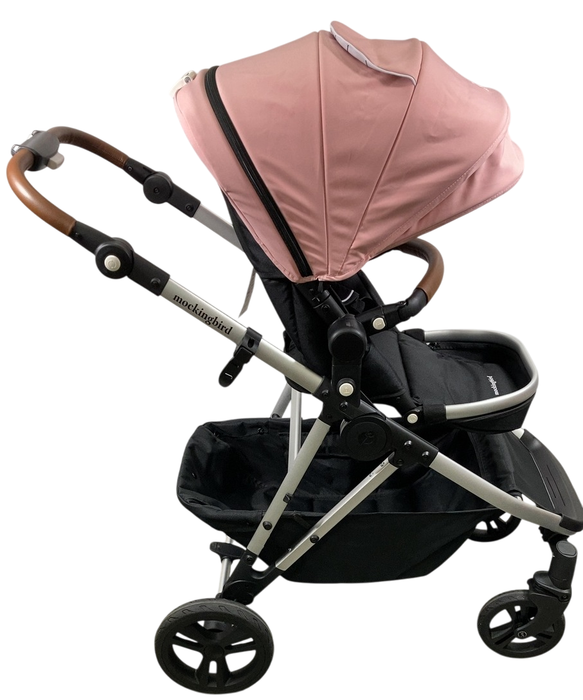 Shop Mockingbird Single to Double 2.0 Stroller, Bloom, Windowpane, Silver With Penny Leather, 2025 at GoodBuy Gear