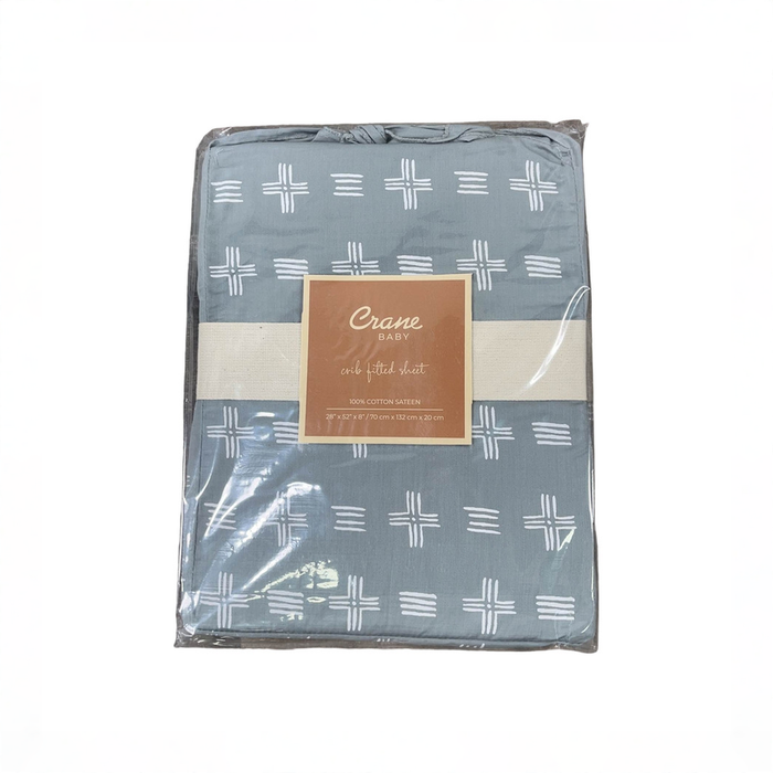 Shop Crane Baby Crib Fitted Sheet, Ezra River Dash at GoodBuy Gear
