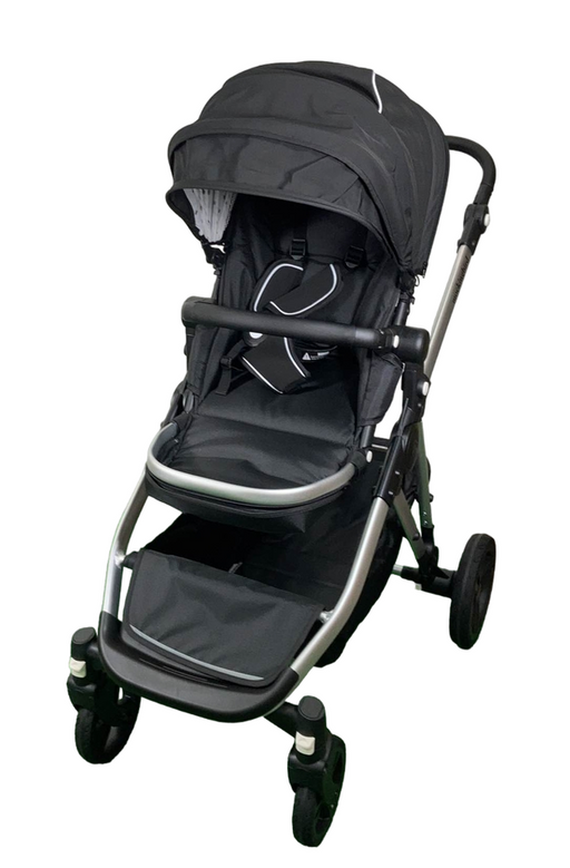 Shop Mockingbird Single to Double 2.0 Stroller, 2025, Black, Silver With Black Leather, Watercolor Drops at GoodBuy Gear