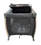 Shop Monbebe Play Yard with Full-Size Rocking Bassinet, Castle Point at GoodBuy Gear