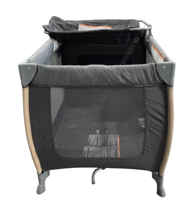 Shop Monbebe Play Yard with Full-Size Rocking Bassinet, Castle Point at GoodBuy Gear