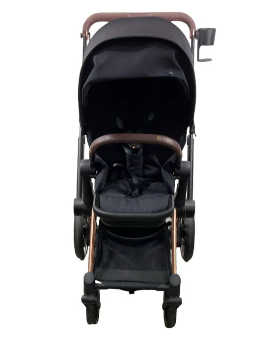 Cybex E-PRIAM Electric Stroller, 2021, Deep Black, Rosegold, without Battery