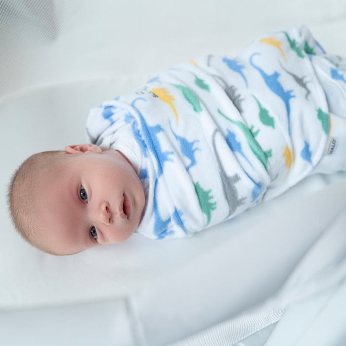 Halo Micro-Fleece Swaddle, Small, Dinos