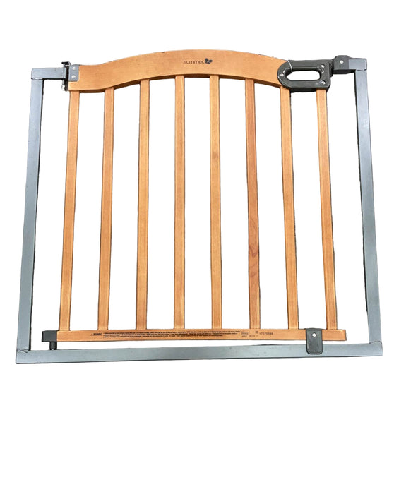 HomeSafe By Summer Infant Wood and Metal Pressure Mounted Gate, Charcoal Gray