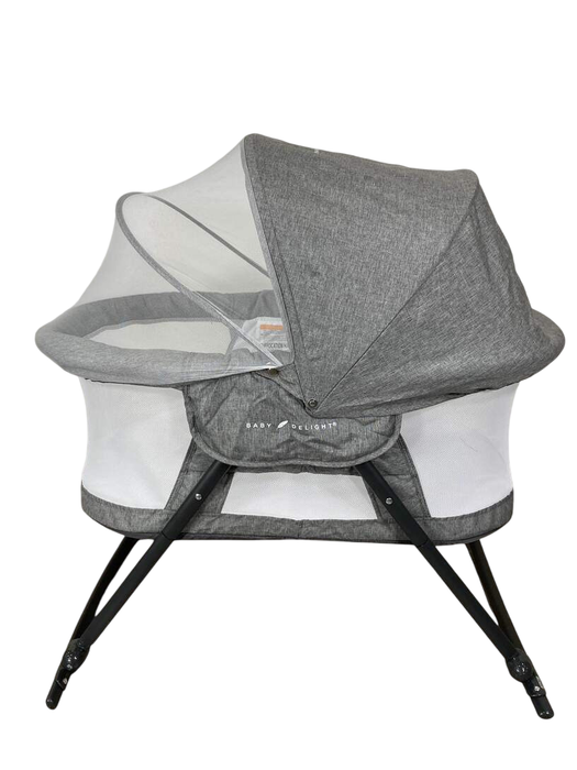Shop Baby Delight Go With Me Slumber Deluxe Portable Rocking Bassinet, Charcoal Tweed at GoodBuy Gear