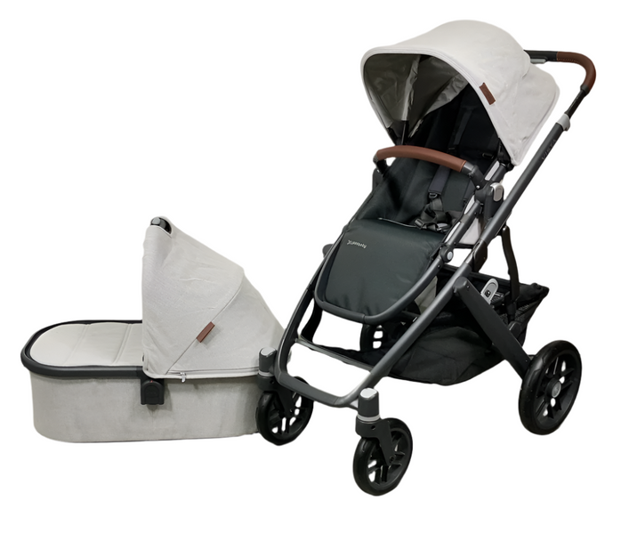 UPPAbaby VISTA V2 Stroller, Anthony (White & Grey Chenille), 2024